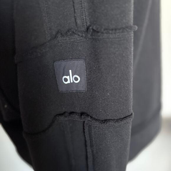 ALO Dimension Funnel Neck Hoodie Med Athlesiure Cozycore Normcore Ballet Grunge - Picture 6 of 11